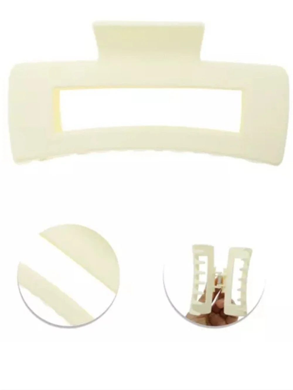 Matte Hair Claw Clip for Unisex - Stylish Grip Rectangle Frosted Hair Clip